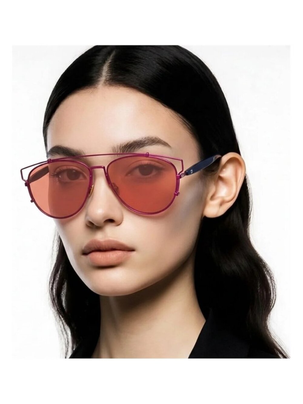 New Authentic DIOR Technologic TTVH 57mm Unisex Sunglasses – Matte Red & Blue